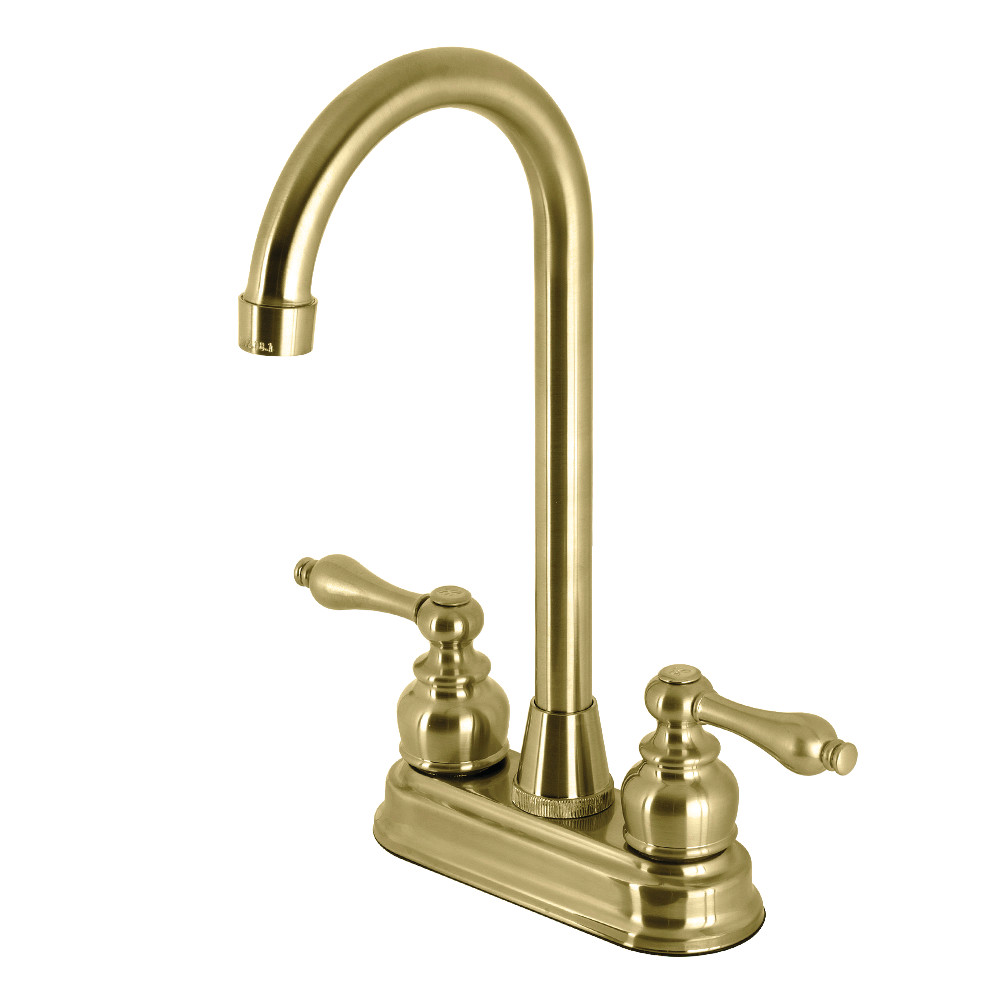 Kingston Brass KB497ALSB 4-Inch Bar Faucet, Brushed Brass