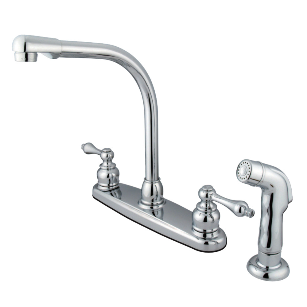 Kingston Brass KB711ALSP Victorian Centerset Kitchen Faucet, Polished Chrome