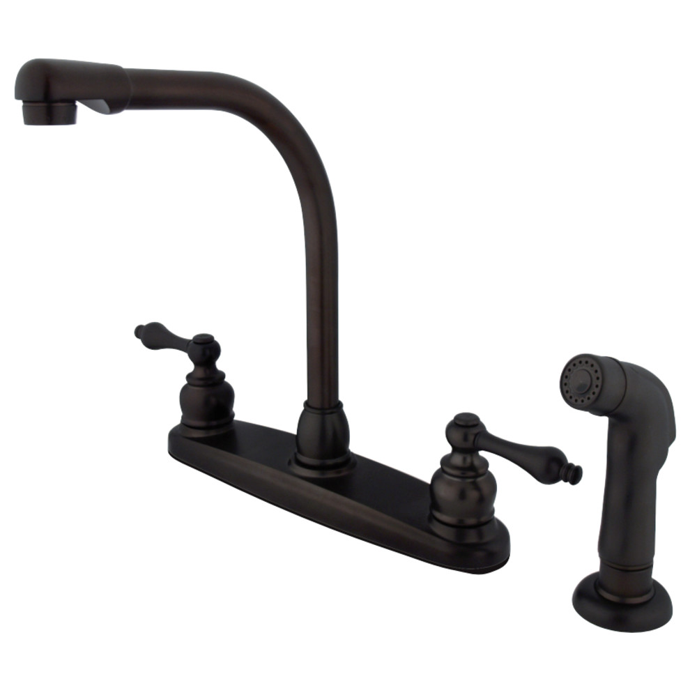 Kingston Brass KB715ALSP Victorian Centerset Kitchen Faucet, Oil Rubbed Bronze