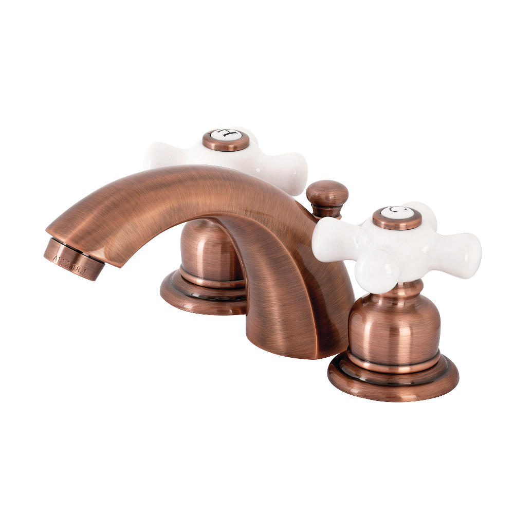 Kingston Brass KB956PX Victorian Mini-Widespread Bathroom Faucet, Antique Copper