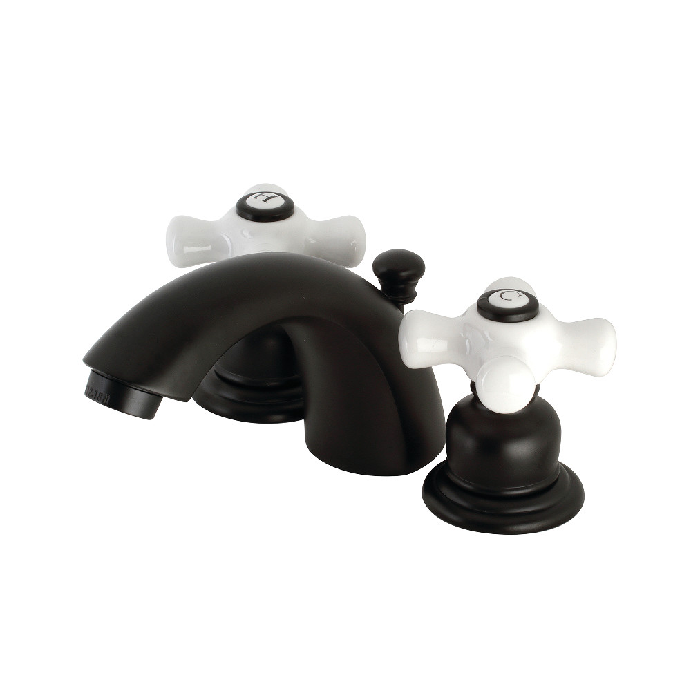 Kingston Brass KB950PX Victorian Mini-Widespread Bathroom Faucet, Matte Black