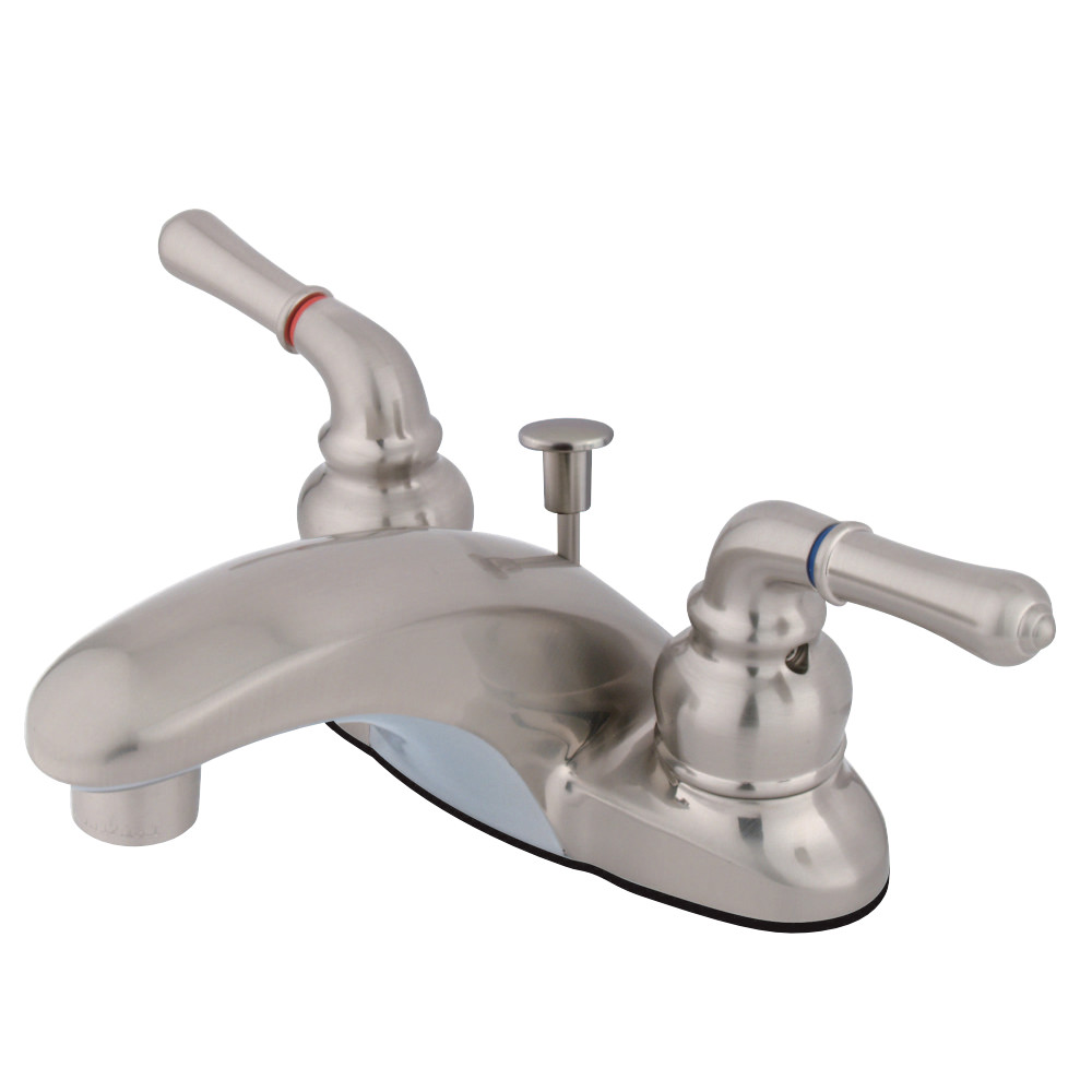 Kingston Brass KB628 4 in. Centerset Bathroom Faucet, Brushed Nickel
