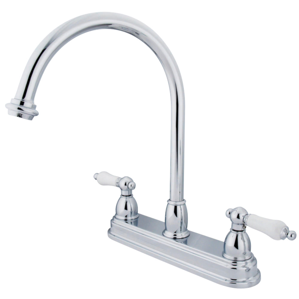 Kingston Brass KB3741PL Restoration Centerset Kitchen Faucet, Polished Chrome