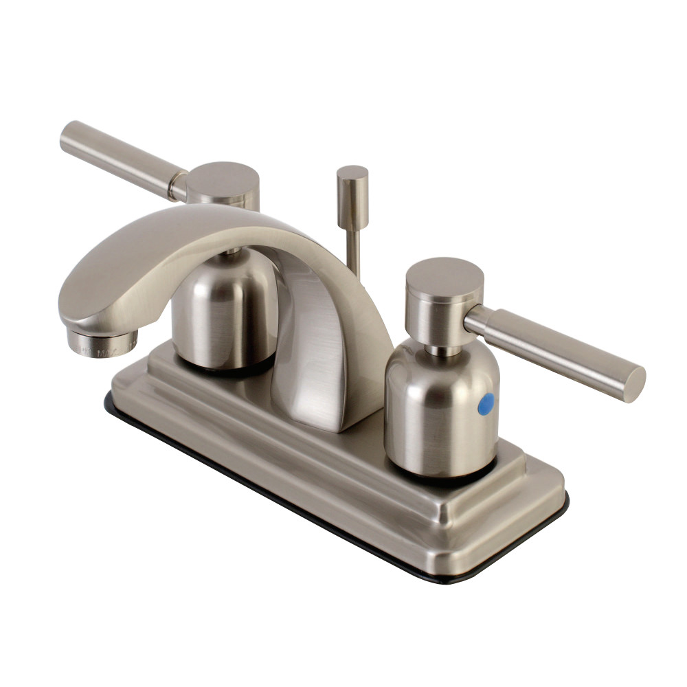 Kingston Brass KB4648DL 4 in. Centerset Bathroom Faucet, Brushed Nickel