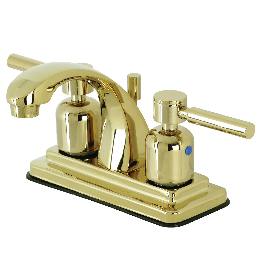 Kingston Brass KB4642DL 4 in. Centerset Bathroom Faucet, Polished Brass