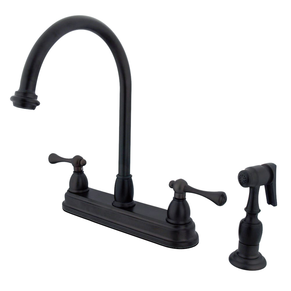 Kingston Brass KB3755BLBS Vintage Centerset Kitchen Faucet, Oil Rubbed Bronze