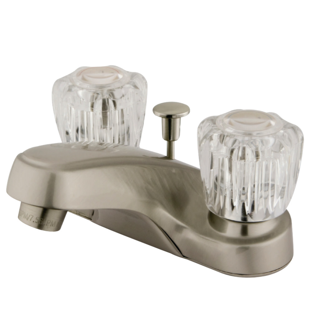 Kingston Brass KB168 4 in. Centerset Bathroom Faucet, Brushed Nickel