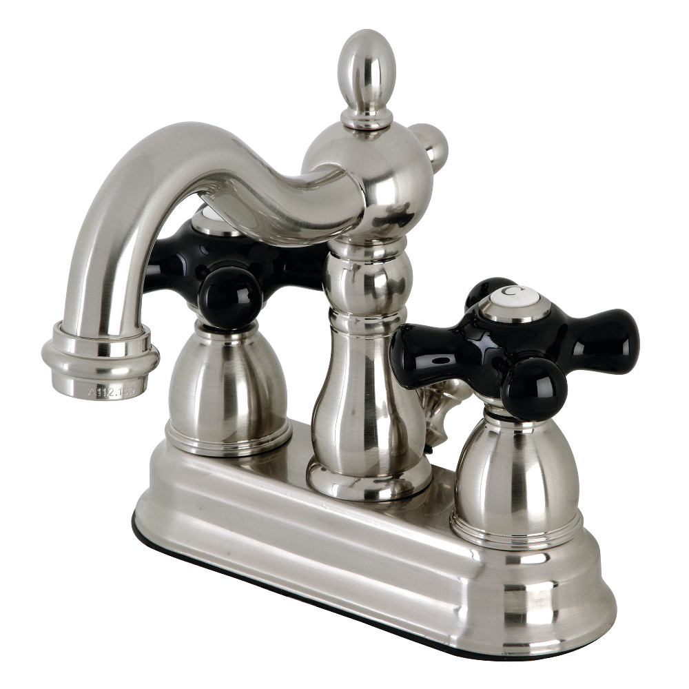 Kingston Brass KB1608PKX 4 in. Centerset Bathroom Faucet, Brushed Nickel