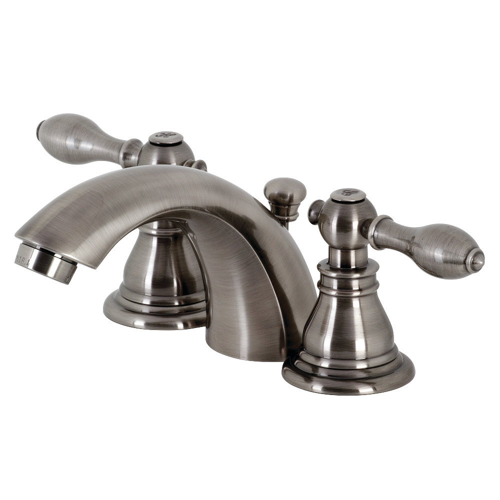 Kingston Brass KB953ACL American Classic Mini-Widespread Bathroom Faucet with Plastic Pop-Up, Black Stainless