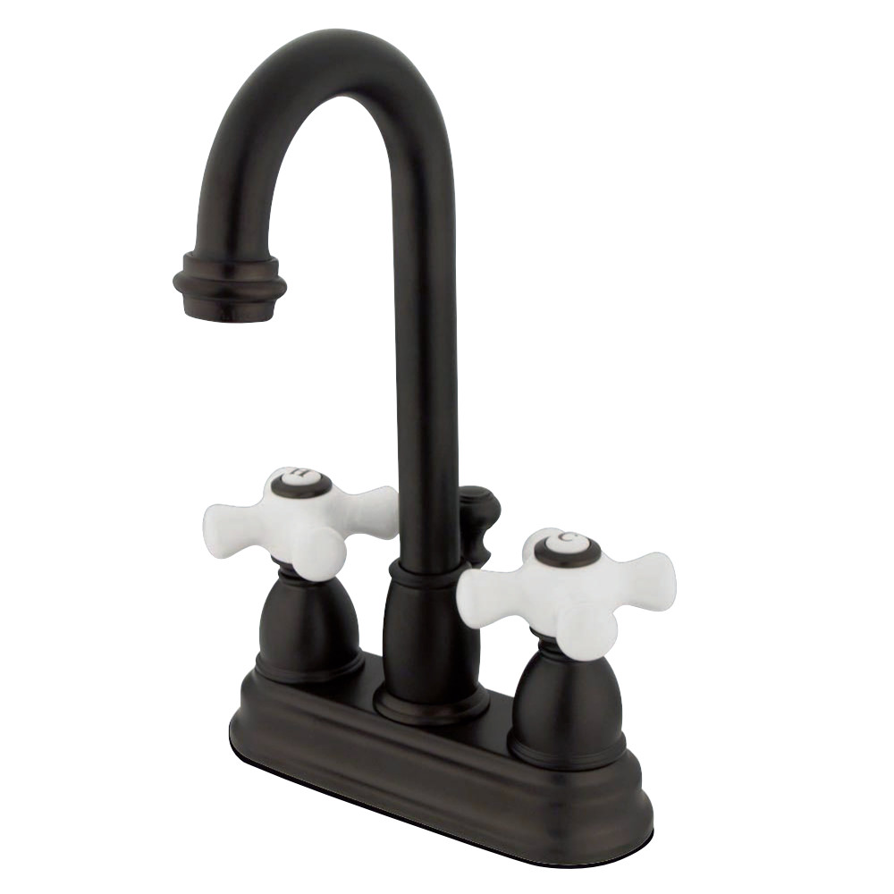 Kingston Brass KB3615PX 4 in. Centerset Bathroom Faucet, Oil Rubbed Bronze