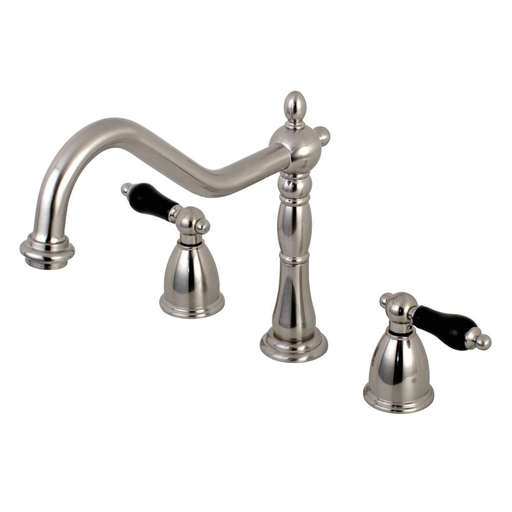 Kingston Brass KB1798PKLLS Widespread Kitchen Faucet, Brushed Nickel