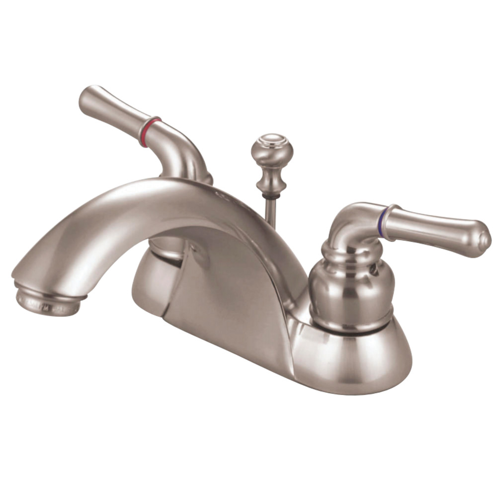 Kingston Brass KB2628 4 in. Centerset Bathroom Faucet, Brushed Nickel