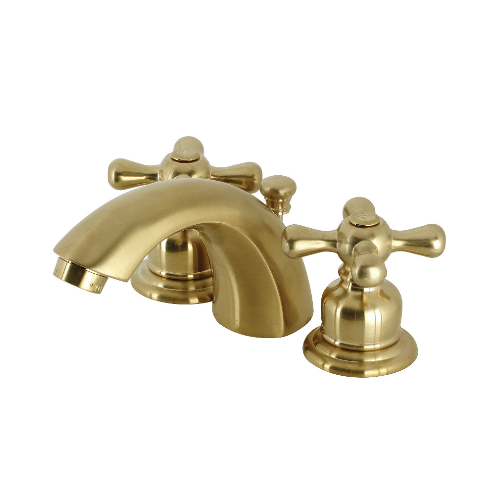 Kingston Brass KB947AXSB Mini-Widespread Bathroom Faucet, Brushed Brass