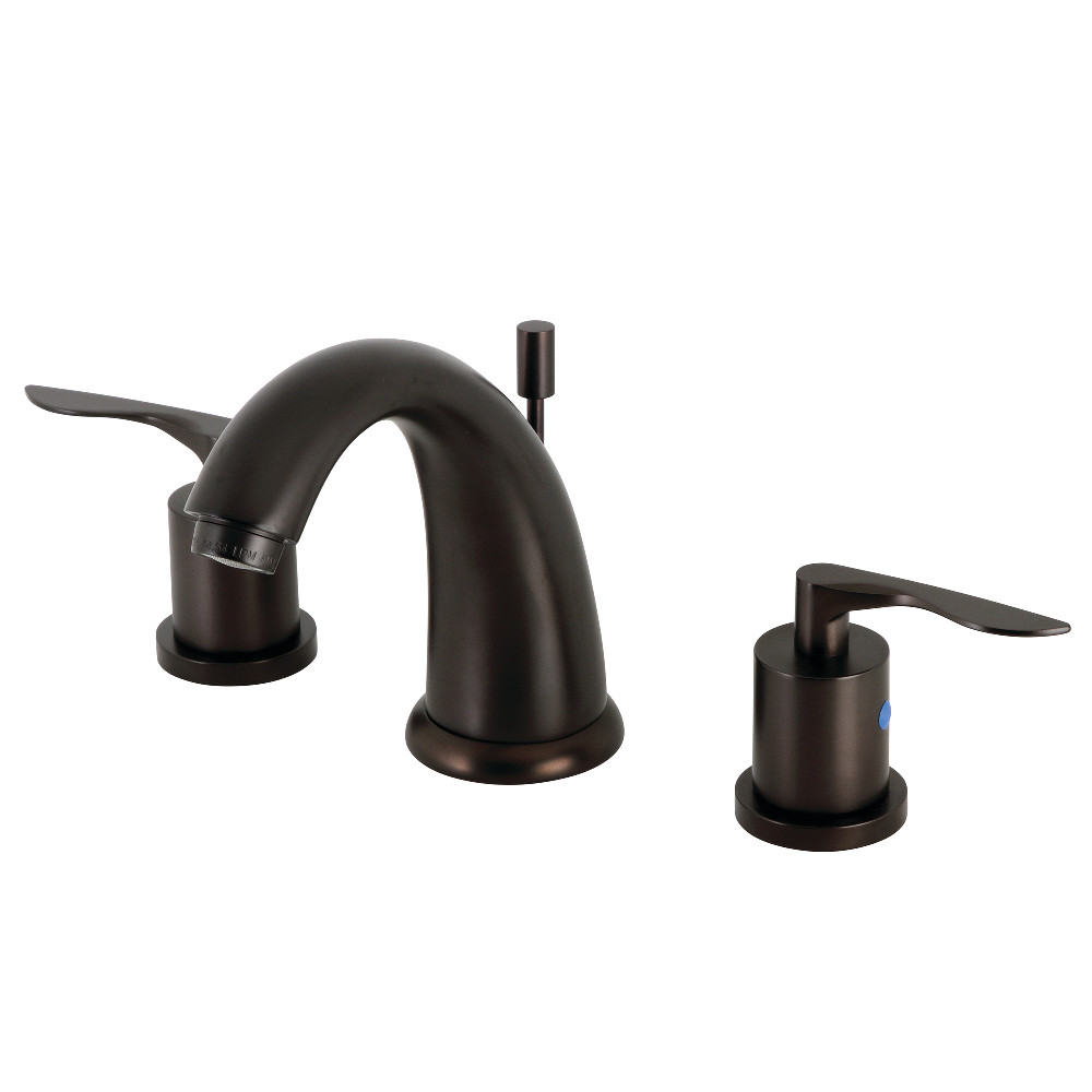 Kingston Brass KB8985SVL Two-Handle 3-Hole Deck Mount Widespread Bathroom Faucet with Pop-Up Drain in Oil Rubbed Bronze