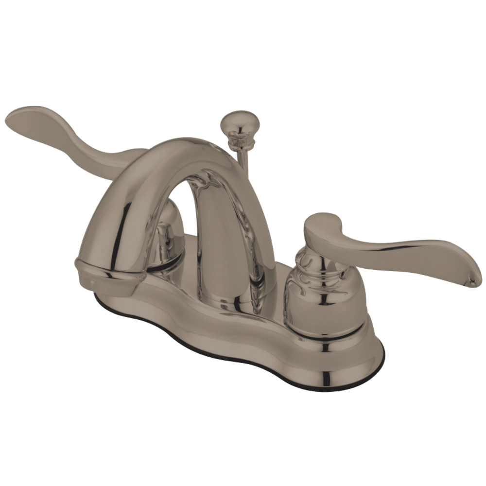 Kingston Brass KB7618NFL 4 in. Centerset Bathroom Faucet, Brushed Nickel