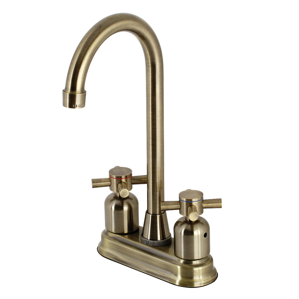 Kingston Brass KB8493DX Concord Bar Faucet, Antique Brass