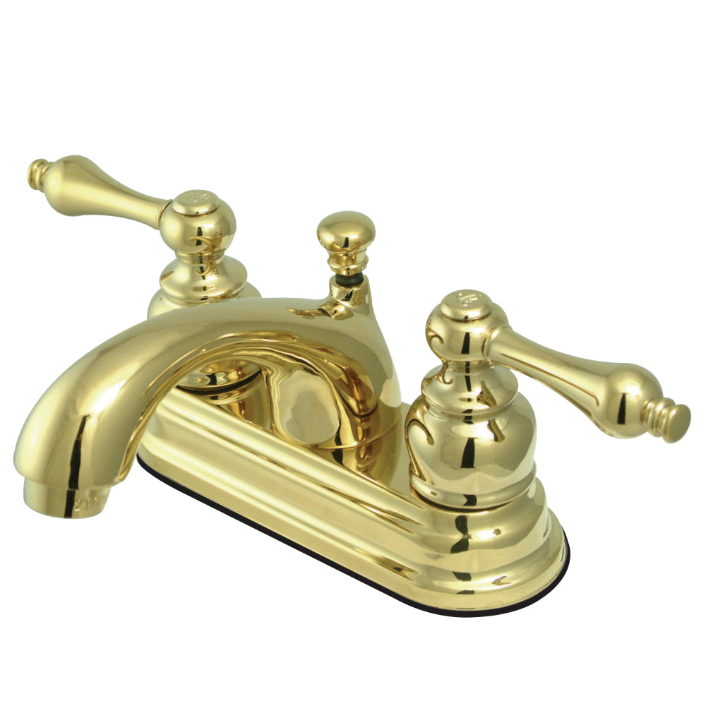 Kingston Brass KB2602AL 4 in. Centerset Bathroom Faucet, Polished Brass