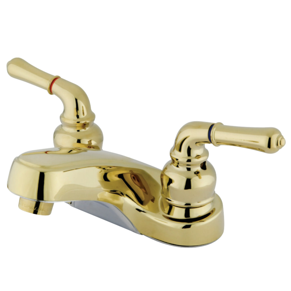 Kingston Brass KB252LP 4 in. Centerset Bathroom Faucet, Polished Brass