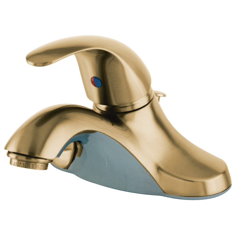 Kingston Brass KB6542LL Single-Handle 4 in. Centerset Bathroom Faucet, Polished Brass