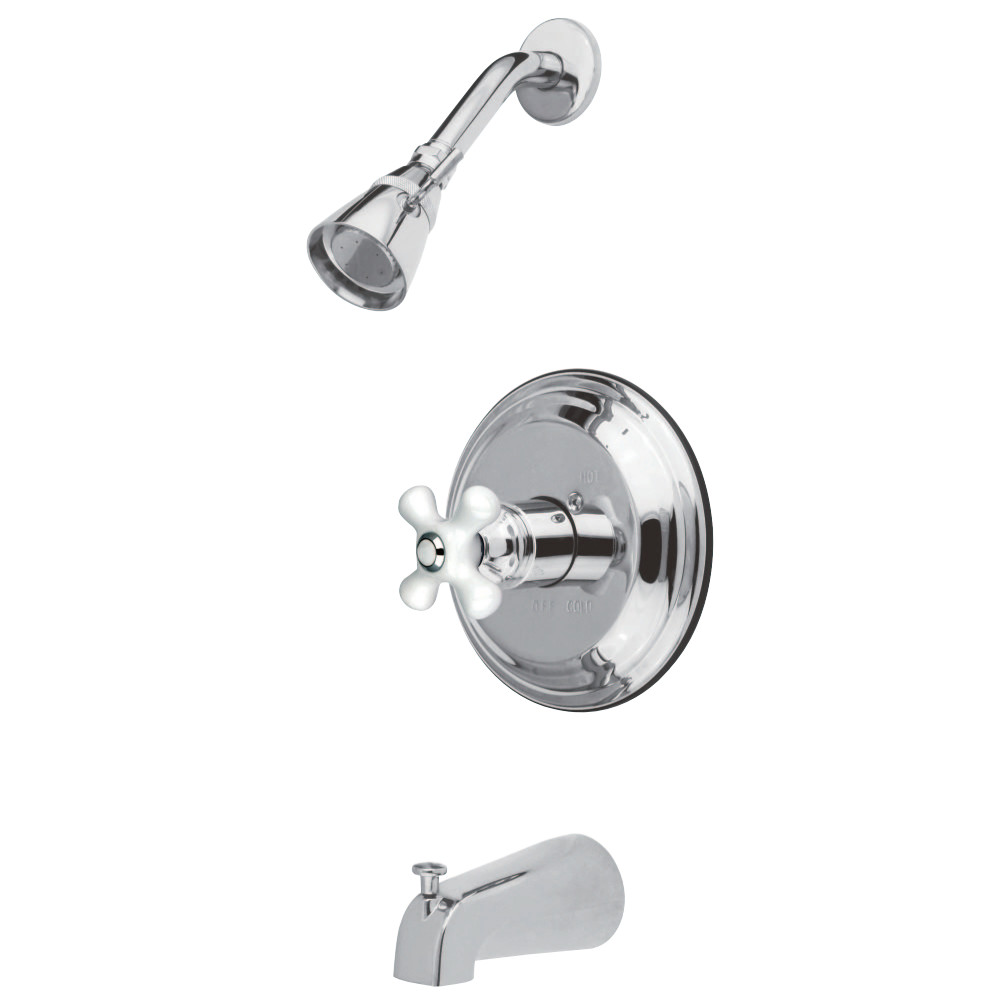 Kingston Brass KB3631PX Restoration Tub & Shower Faucet, Polished Chrome