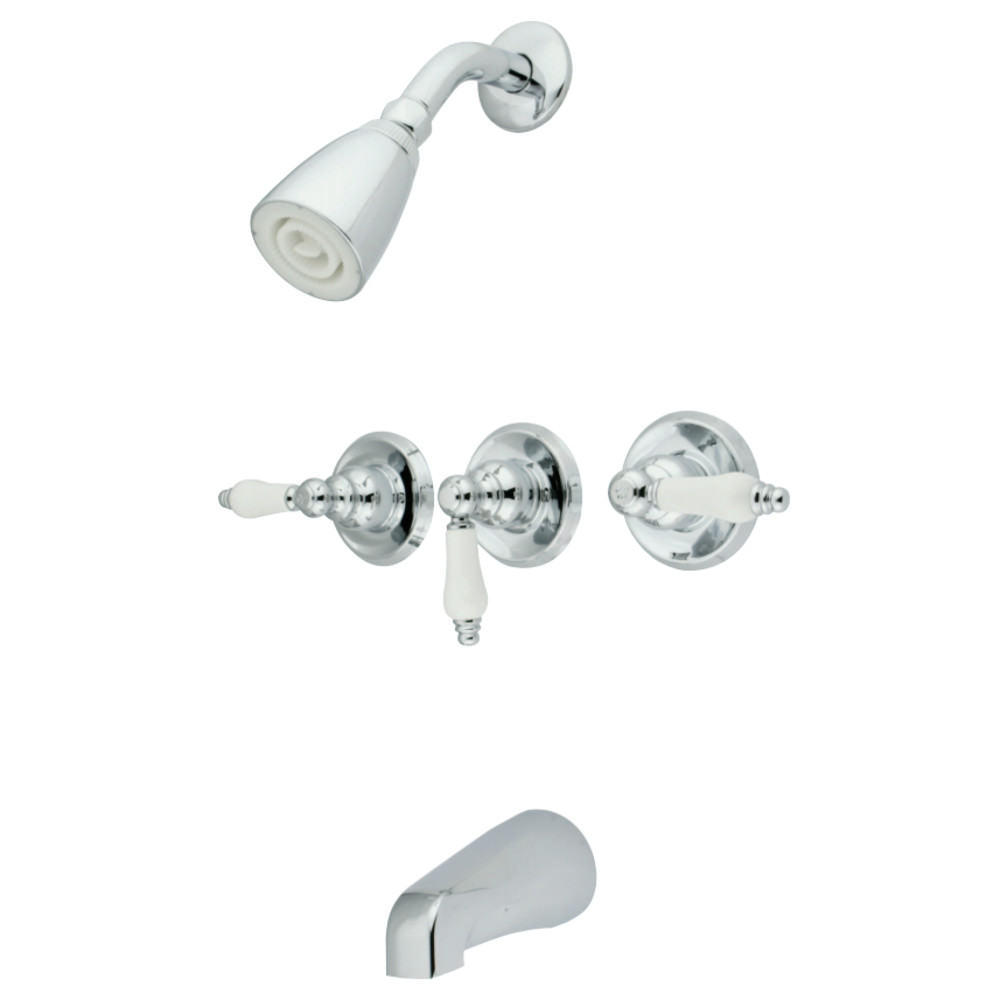 Kingston Brass KB231PL Tub and Shower Faucet, Polished Chrome