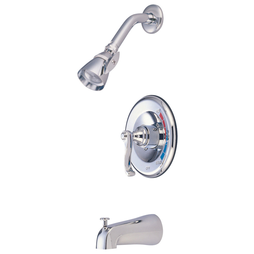 Kingston Brass KB8631FL Royale Tub & Shower Faucet, Polished Chrome