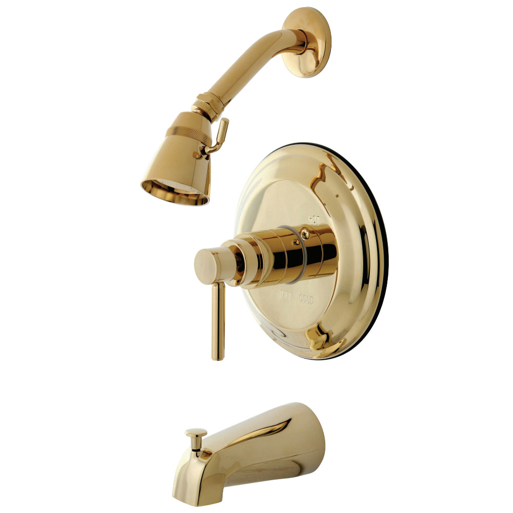 Kingston Brass KB2632DL Concord Tub & Shower Faucet, Polished Brass