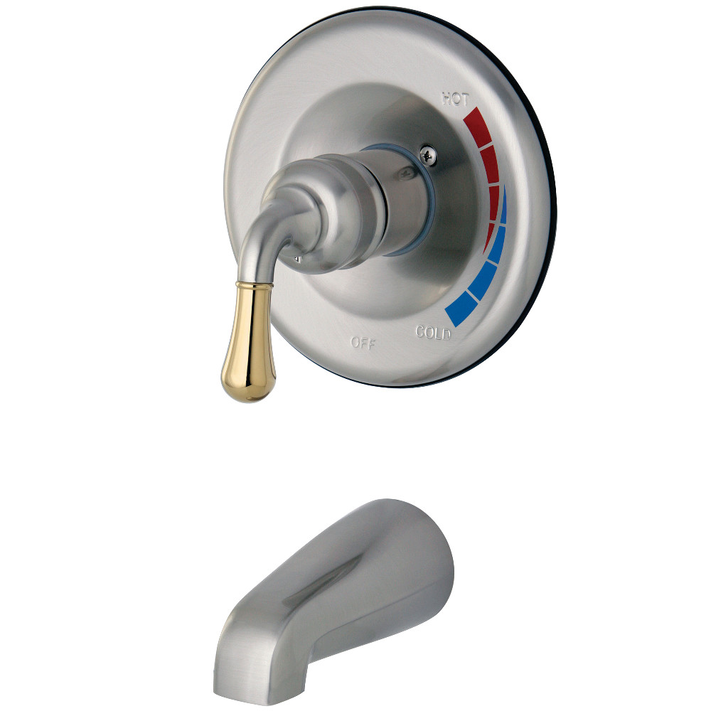 Kingston Brass KB639TO Tub Only for KB639, Brushed Nickel/Polished Brass