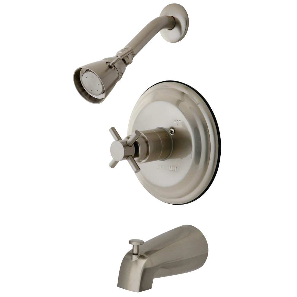 Kingston Brass KB2638DX Concord Tub & Shower Faucet, Brushed Nickel