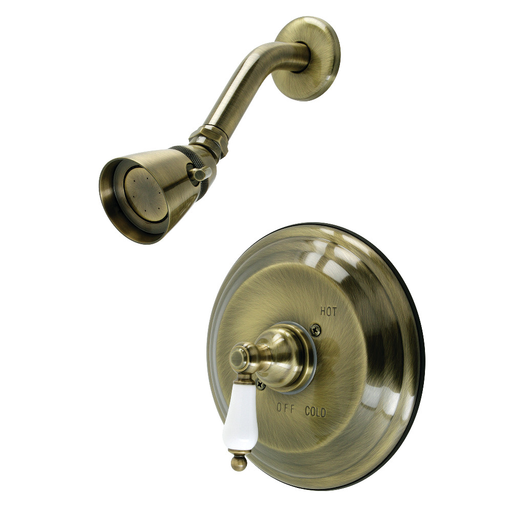 Kingston Brass KB3633PLSO Restoration Pressure Balanced Shower Faucet, Antique Brass