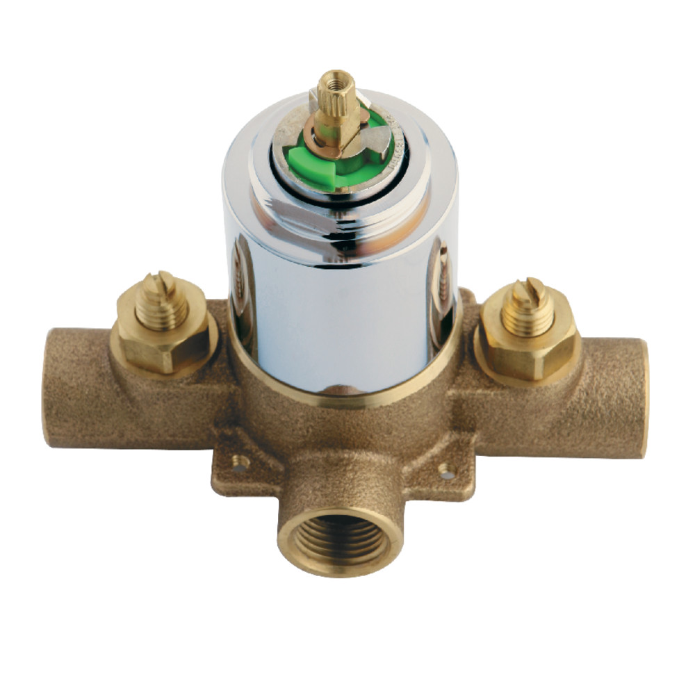 Kingston Brass KB651V Pressure Balanced Rough-In Tub and Shower Valve with Stops, Polished Chrome