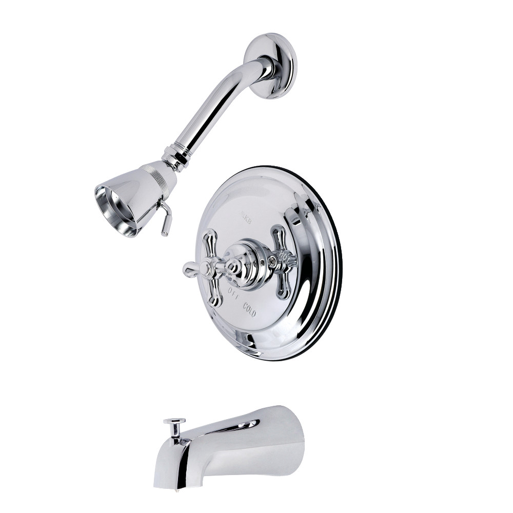 Kingston Brass KB3631AX Restoration Tub & Shower Faucet, Polished Chrome