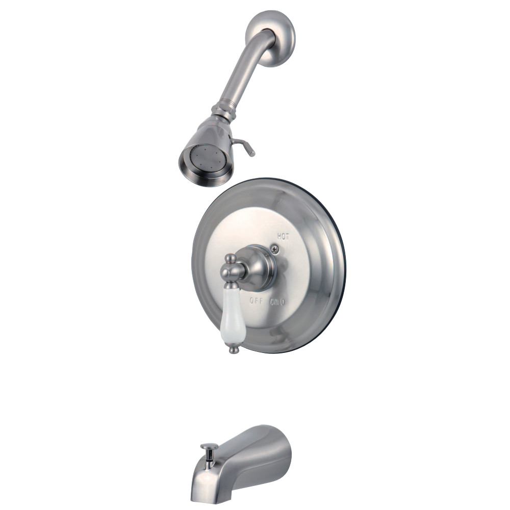 Kingston Brass KB3638PLT Tub and Shower Trim Only, Brushed Nickel