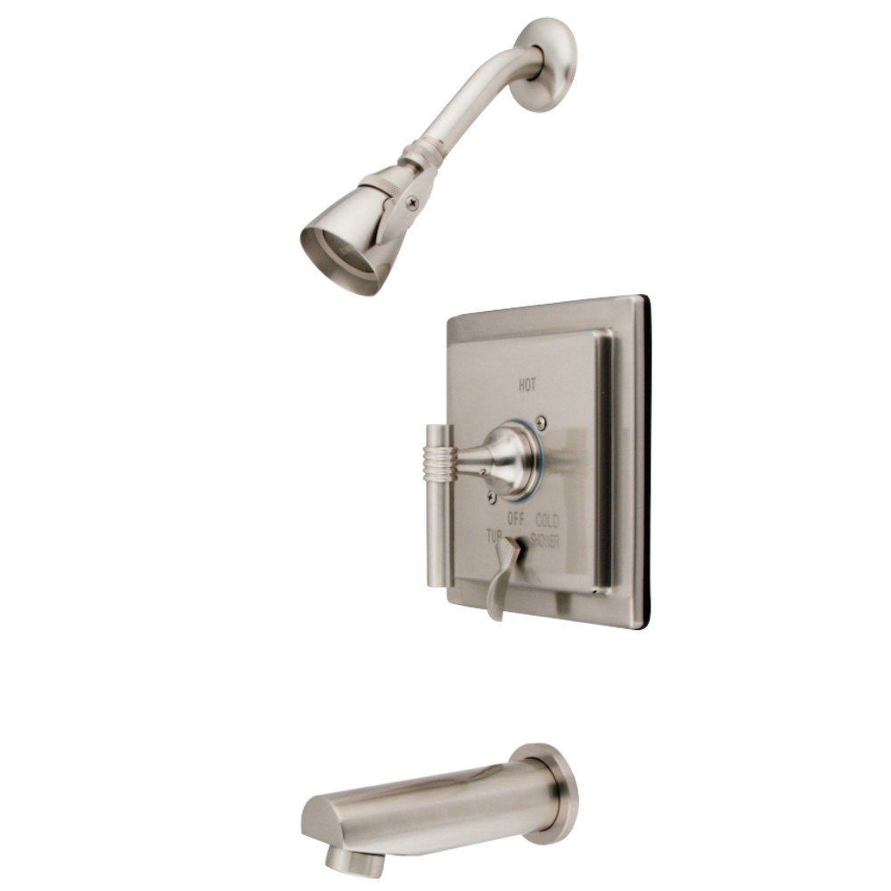 Kingston Brass KB86580ML Tub and Shower Faucet, Brushed Nickel