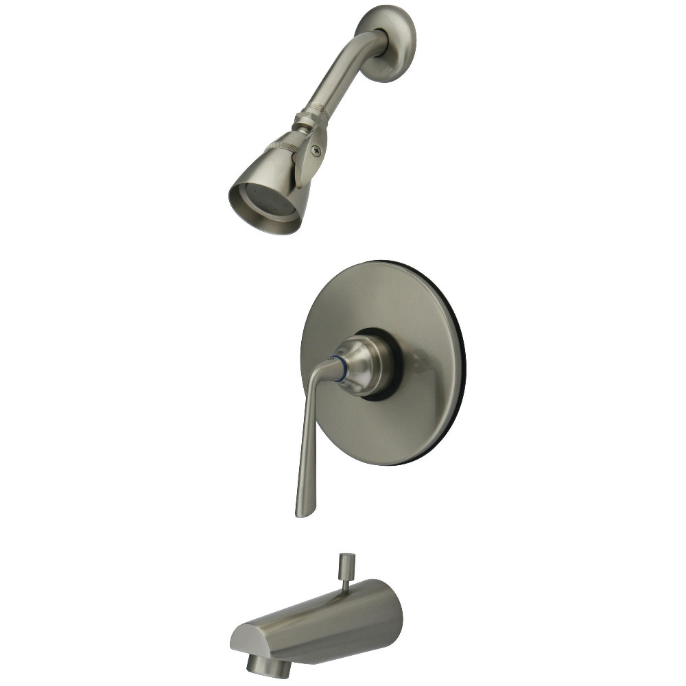 Kingston Brass KB8698ZL Tub and Shower Faucet, Brushed Nickel