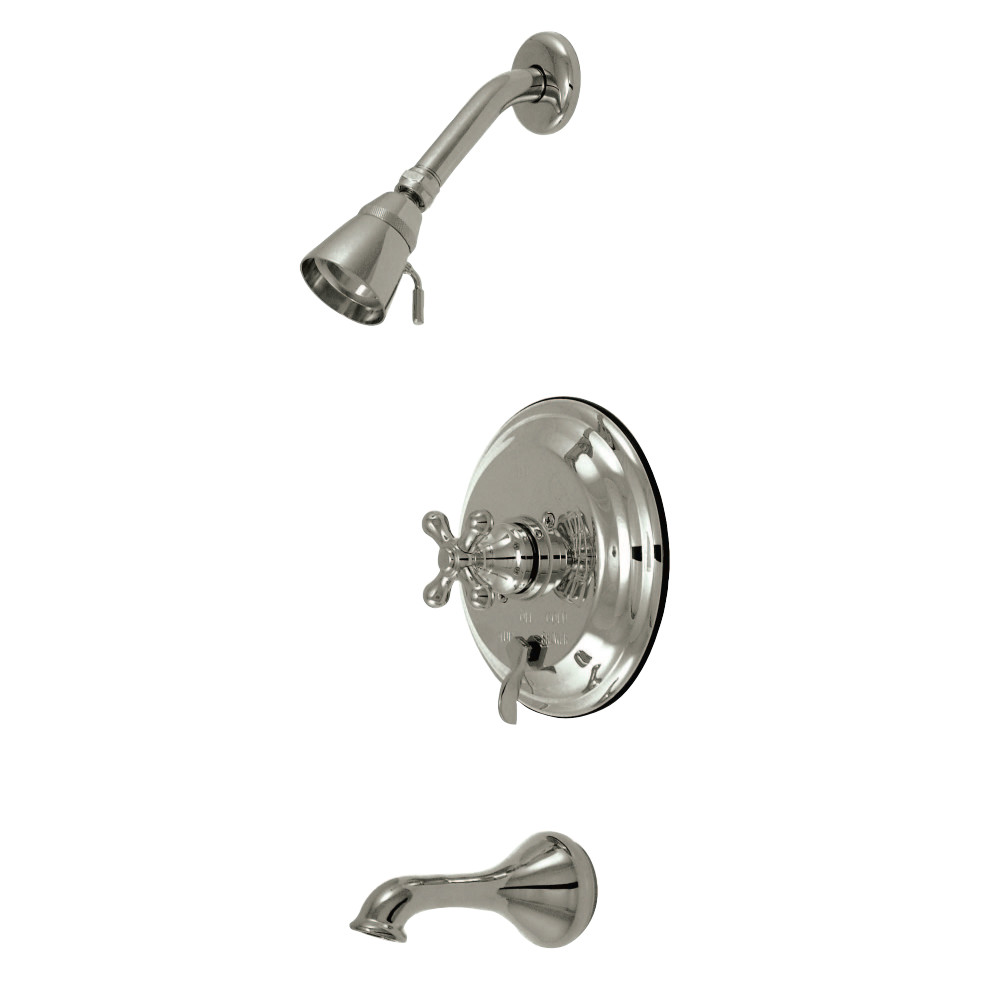 Kingston Brass KB36380AX Restoration Tub & Shower Faucet, Brushed Nickel