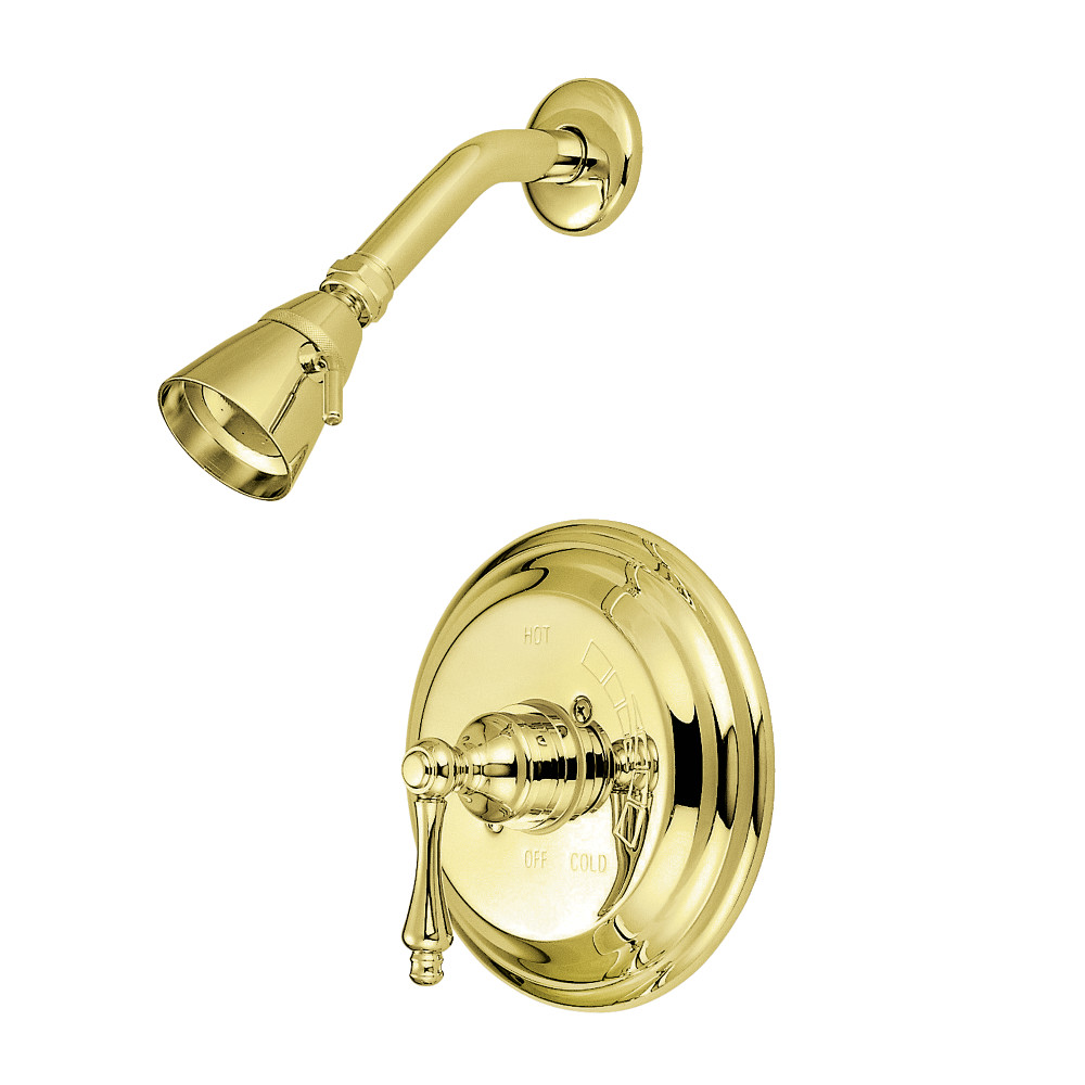 Kingston Brass KB3632ALSO Restoration Pressure Balanced Shower Faucet, Polished Brass