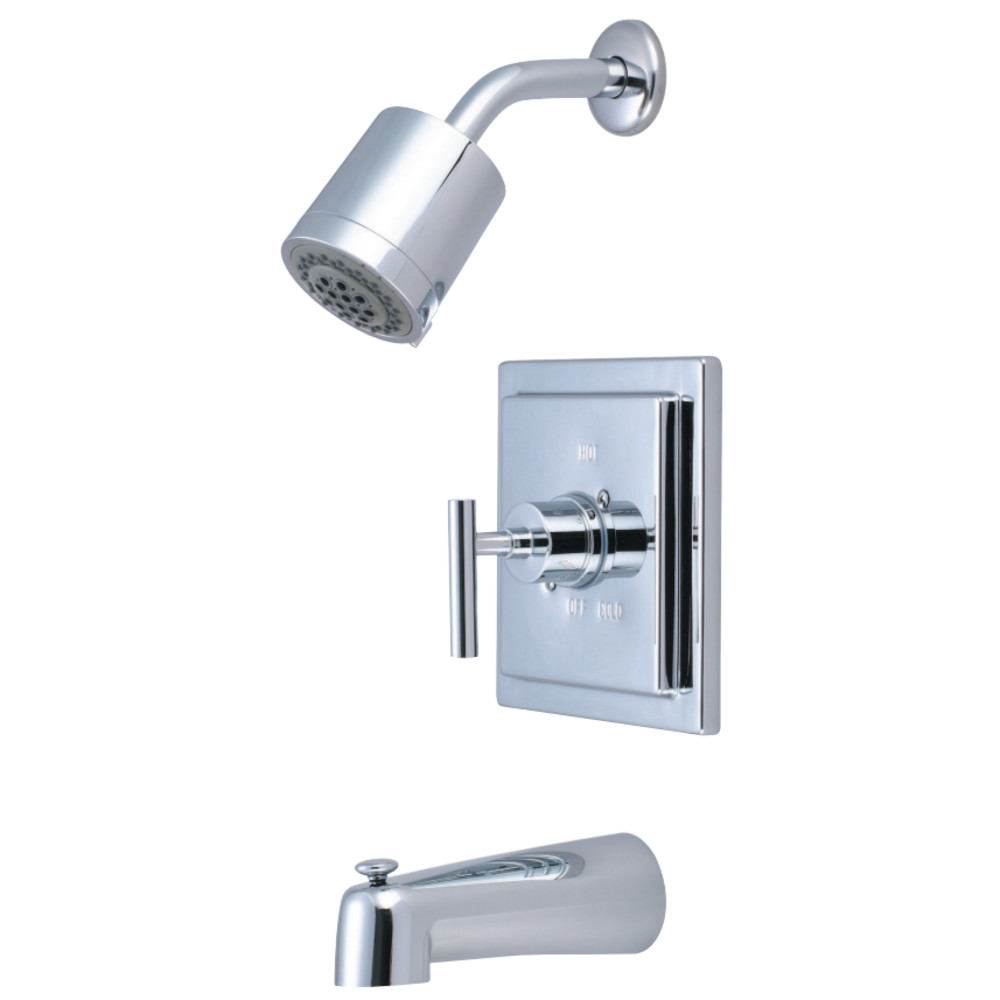 Kingston Brass KB4651CML Manhattan Sungle-Handle Tub and Shower Faucet, Polished Chrome