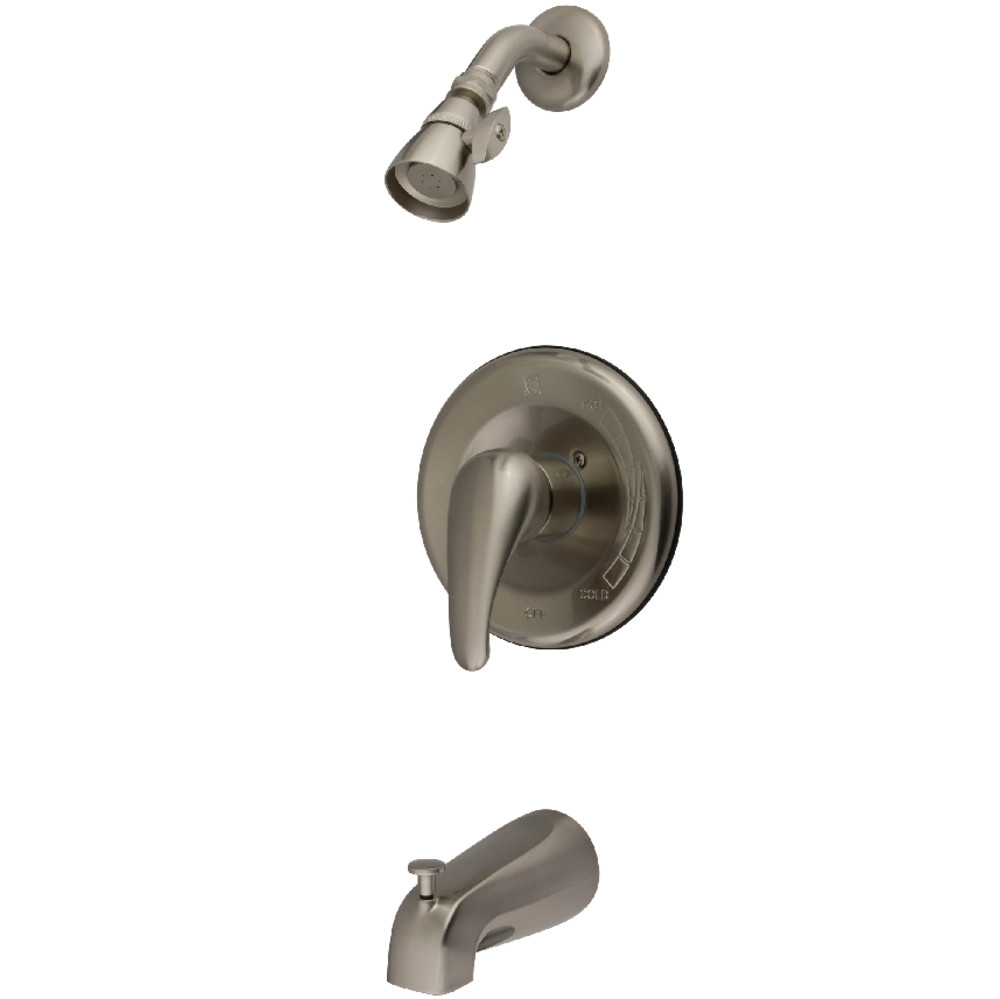 Kingston Brass KB1638LL Tub and Shower Faucet With, Brushed Nickel