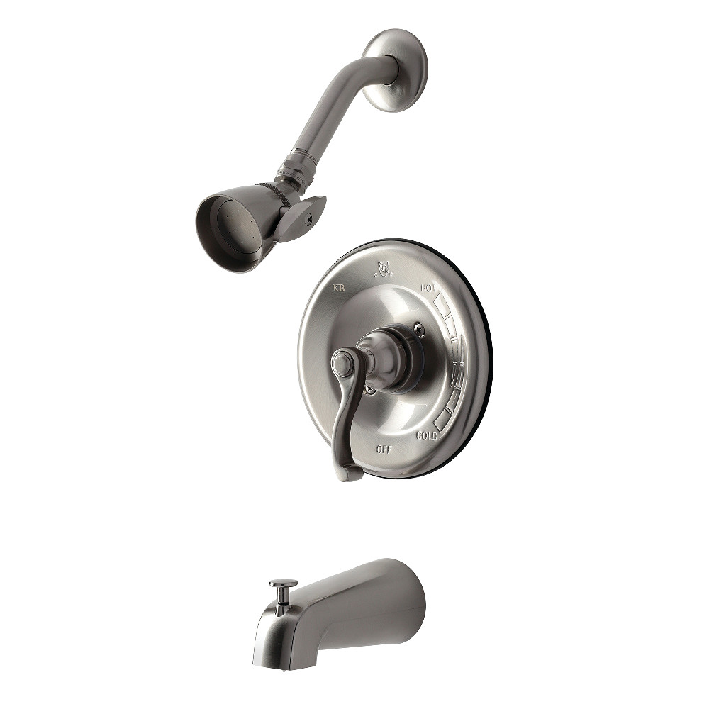 Kingston Brass KB1638FL Tub and Shower Faucet, Brushed Nickel