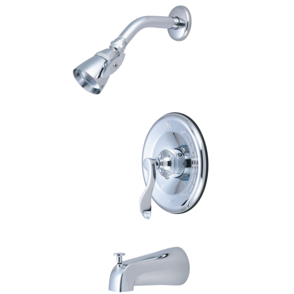Kingston Brass KB1631DFL NuFrench Tub & Shower Faucet, Polished Chrome