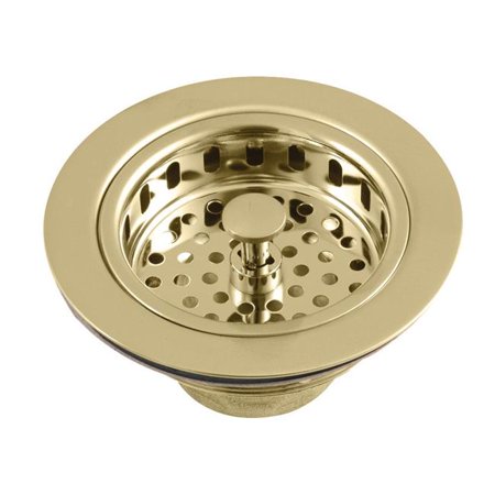 Kingston Brass KBS1007 Heavy Duty Kitchen Sink Waste Basket, Brushed Brass