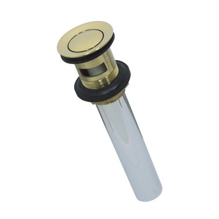 Kingston Brass KB8102 Push Pop-Up Drain with Overflow, 22 Gauge, Polished Brass