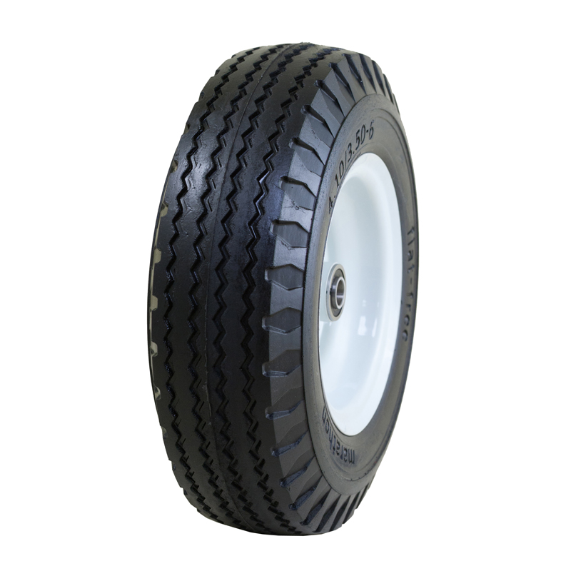 Flat Free Hand Truck Tire with Sawtooth Tread, 4.10/3.50-6"