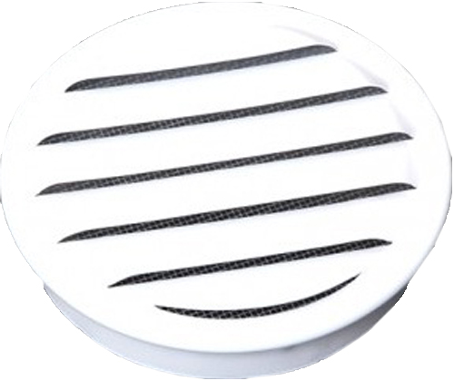 REG Series Louver, Standard Collar, White, 1"