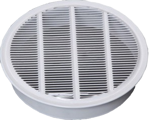 RLS Series Louver, Standard Collar, White, 1.5"