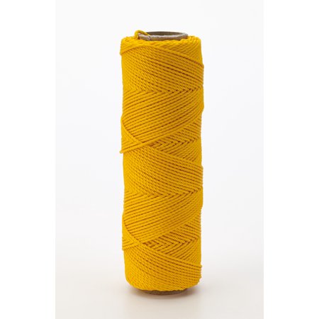 Nylon Mason Twine, 1/4 lb. Braided, 18 x 250 ft., Yellow 