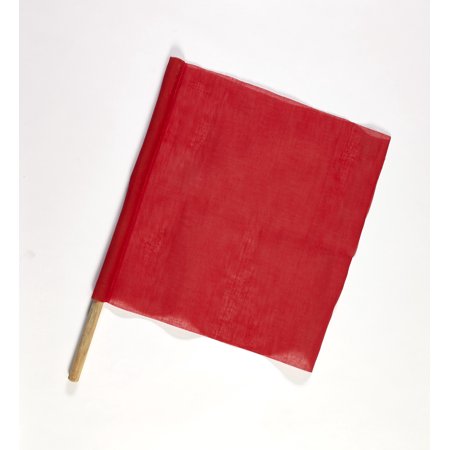 Cloth Signal Traffic Warning Flag, Red, 18 in. x 18 in. x 30 in. 