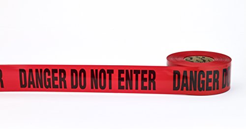 Barricade Tape, "Danger Do No Enter", 3 mil, 3" x 300', Red 