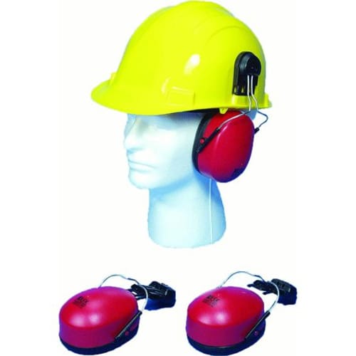 Hard Hat Mounted Ear Muffs, SNR 23db and NRR 22db